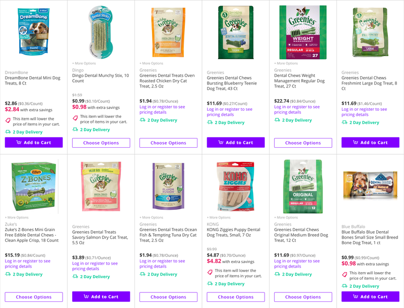 50% off Dental Treats (Max $30 Discount). Promo code PETDENTAL50.